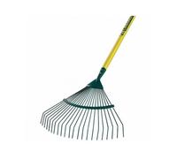 LEBORGNE - Balai à Gazon Fil Rond 20 Dents - Manche Bois Certifié PEFC 100% - Outil Jardinage pour Ramassage et Scarification Pelouses et Allées - 44 cm - Poids 0,55 kg