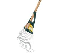 Balai à gazon Xfil 20 dents plates acier manche bois certifié PEFC 100% Leborgne