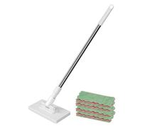 Balai À Lingettes Humides À Clipser, Serpillière De Nettoyage pour Cuisine Balai Plat avec Lingettes Jetable pour Sols Et Mur
