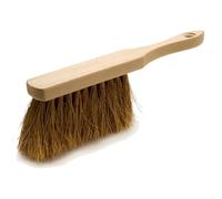 Balai à main avec manche en bois de coco 28 cm - Nettoyage intérieur extérieur carrelage terrasse jardin cour - Poils souples