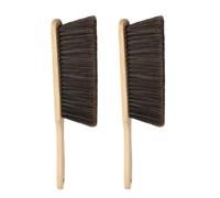 Balai à main - Balai à main, plumeau en poils avec bois long | Brosse à poils, manche | Brosse de nettoyage des feuilles de poils | Pour comptoir, lit, canapé, voiture, cheminée