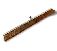 Balai à poils plats avec semelle en bois - Garnissage en fibres de coco - 100 cm - Lot de 3 pièces