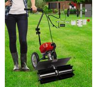 Balai-aspirateur à essence, manuel, pour une utilisation extérieure, moteur 2 temps de 43 cm³, avec balai, lunettes de protection et plaque de protection, idéal pour enlever les feuilles, la neige, le