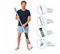 Balai aspirateur électrique pour piscine et baignoire, perche télescopique à 3 sections