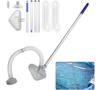 Balai Aspirateur Piscine Aspirateur Piscine Hors Sol avec Tuyau Tête D'aspiration et Manche Télescopique Spirateur de Piscine pour Bain à Remous Jacuzzi Spa Creusées et gonflables (A)