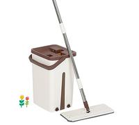 Balai Auto Nettoyant Auto Clean Compact Mop - Balai à tête Large et pivotante 360° avec Seau Compact à 2 Compartiments Nettoyage/Essorage