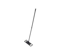 Balai avec MOP en microfibre et manche en métal téléscopique - Gris Anthracite - H 74 à 130 cm