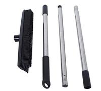 Balai Balai de Sol Télescopique, Matériau en Caoutchouc et PP, 48 Pouces, Épilation pour Animaux de Compagnie, Nettoyage Multi-Surfaces, Noir