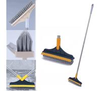 Balai Brosse 2 en 1 - Tête Rotative 120° - Poils en V - Long Manche