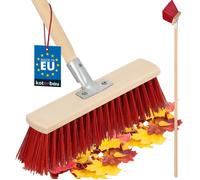 Balai Brosse - 33 cm - Balai Exterieur Terrasse - Brosse de Voirie - avec Manche - Bois - PVC - Poils Durs - de Jardin KOTARBAU