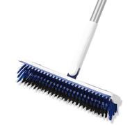 Balai Brosse Sol 2 en 1 avec Raclette et Poils Durs, Manche 5 Sections jusà 1,8u202Fm, Idéal comme Balai Raclette BALAI