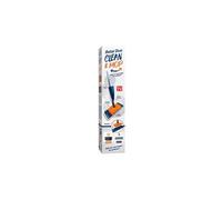 Balai brosse tête rectangulaire - - Balai DUO MOP CLEANER - Manche alu - blanc - adulte - Pour tous types de sol - Parquet/carrelage/Lino