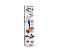 Balai brosse tête rectangulaire VENTEO Balai DUO MOP CLEANER™ Manche alu blanc adulte Pour tous types de sol