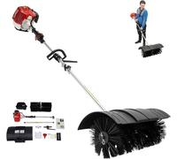 Balai-brouette à essence de 52 cc, 2,3 ch, moteur 2 temps. Balai à essence portatif de 1700 W pour l'extérieur, idéal pour déneiger les allées, les pelouses, les gazons et les surfaces en gazon synthé