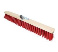 Linxor Balai cantonnier en bois 60 cm – fibre vinyle rigide – Norme CE – Rouge