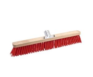Balai cantonnier pour extérieur en PVC rouge - 80 cm BRICOZOR