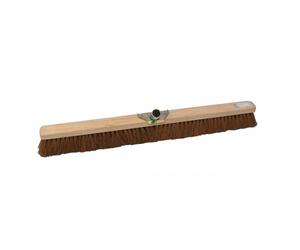 Balai coco d'atelier monture bois - douille métallique diamètre 28 mm - 60cm BRICOZOR