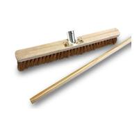 Balai d'atelier type cantonnier manché | Piste Extérieur | Fibres de coco naturel | Longueur 60 cm | Semelle bois