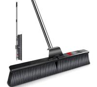 Balai de 63 cm de large avec manche, robuste, à poils durs, pour le jardin, la terrasse et la maison