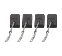 Balai de charbon E64 pour meuleuse d'angle Bosch GWS12-125S GWS12-150SE | Lot de 4 meuleuses d'angle 1200 W, 6 x 10 x 17 mm, pièce de rechange auto-stop avec fil à ressort, construction en métal et