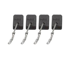 Balai de charbon E64 pour meuleuse d'angle Bosch GWS12-125S GWS12-150SE | Lot de 4 meuleuses d'angle 1200 W, 6 x 10 x 17 mm, pièce de rechange auto-stop avec fil à ressort, construction en métal et