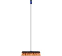 Balai de jardin ultra-résistant 40 cm, poils durs, manche en métal