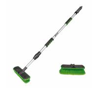 Balai de lavage extensible avec brosse dure et brosse souple