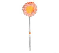 Balai de nettoyage extensible rotatif à 360° avec manche télescopique long pour murs, sols, verre et coins, tête triangulaire réglable pour une utilisation humide ou sèche, facile