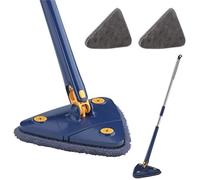 Balai De Nettoyage Triangulaire Réglable Vadrouille De Nettoyage Triangle Réglable Rotative À 360° Mop Balai Télescopique
