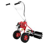 Balai-débroussailleuse à essence pour pelouses et jardins | Balai motorisé à essence de 1,7 chevaux avec une largeur de travail de 60 cm | Balai robuste pour ramasser les feuilles, idéal pour les allé