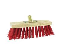 Brosserie Thomas Balai extérieur PVC monture bois 30 cm - Rouge