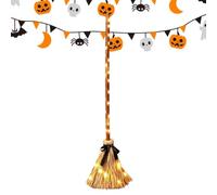 Balai d'halloween Décoration Animée Style Ferme avec Guirlande Lumineuse Et
