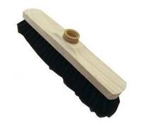 Balai droit bois brut L: 30 cm fibres crin noir + douille