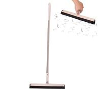 Balai en caoutchouc pour garage, grattoir de sol rétractable - Évier de sol avec poignée télescopique pliable avec rotation à 180 degrés - Balai raclette en caoutchouc humide et sec léger