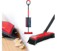 Balai en caoutchouc Pull Multi-Cleaner & Balayette Combo Set - Nettoyer le désordre humide & sec - Enlever les poils d'animaux - Sols durs et tapis