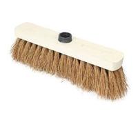 Balai en coco naturel et bois - 29 cm - Marron