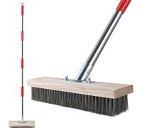 Balai en fil d'acier avec manche télescopique 145cm pour terrasse et jardin