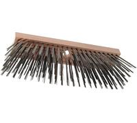 Haromac 2709300 Brosse métallique pour balai En bois avec 6 rangées de fil métallique Longueur de brosse 300 mm Trou pour le manche Ø 23-24 mm Manche non inclus