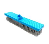 Balai en fil d'acier inoxydable amovible pour le jardin et l'extérieur, outil pour enlever la mousse des mauvaises herbes, algues, brosse à récurer le sol extérieur (30 cm, fils de brosse sans poignée