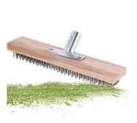 Balai en Fil Métallique, Tête De Balai Métallique, Brosse Métallique pour So, Balai en Acier Robuste 30 Cm pour Le Nettoyage du Jardin, Réutilisable, pour Terrasse, Outil De Désherbage Et De Mousse