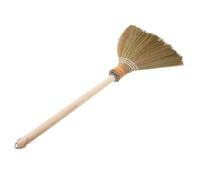 Balai en Paille Tressée, Manche Bois Amovible pour Nettoyage du sol | Fabrication Artisanale Vietnamienne, Brins Souples, Rangement Suspendu, Appartement, Couloirs, Trottoirs et Surfaces en Bois