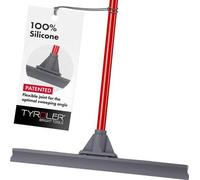 Balai en silicone avec raccord flexible pour un nettoyage plus efficace, manche en 4 parties de 140 cm, conception multifonctionnelle, sèche rapidement les sols sans laisser de traces d'eau
