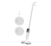 Balai Essoreur électrique Sans fil Amélioré, Nettoyeur Sol électrique Léger, Silencieux, Rétractable et Rechargeable avec Pulvérisateur D'eau pour Sols Bois dur, Carrelage Marbre (WHITE)