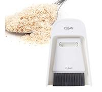 Balai et Pelle à Poussière Mini avec Bord Antidérapant pour Bureau (Gray | Kit de brosse de nettoyage de Table Portable avec brosse dure pour clavier, animal de compagnie, cuisine, salle
