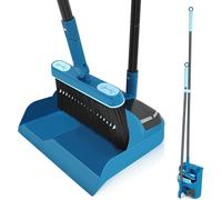 Balai et pelle Set 138CM manche long Camping Balai Terrasse Bleu