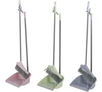 Balai et seau - Nettoyage à sec - Lèvre en caoutchouc - Manche de 78 cm - Gris clair