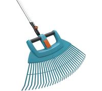 balai éventail combisystem en plastique XXL vario, assortiment avec manche (turquoise/bois, 77cm)