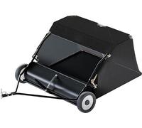 Balai-fauchage pour pelouse, largeur de balayage de 120 cm, adapté aux tondeuses autoportées. Aspirateur de feuilles avec un sac de récupération de 415 litres. Balai-fauchage pour tracteurs de pelouse