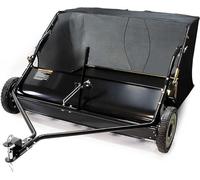 Balai-fauchage pour pelouse, largeur de balayage de 96 cm, adapté aux tondeuses autoportées. Aspirateur de feuilles avec un sac de collecte de 340 litres. Balai-fauchage pour tracteur de jardin