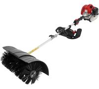 Balai-fraiseuse à essence, actionné manuellement, moteur 52cc, 2 temps, 8500 tr/min, réservoir de 1 litre, brosse de 20,47 pouces, avec capot de protection, harnais dorsal. Idéal pour les pelouses, le